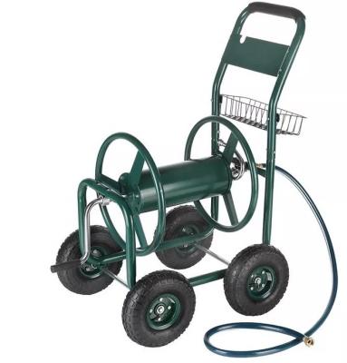 China Efficiently Heavy Duty Hose Reel Cart Water Flowers Outdoor 4 Wheel for sale