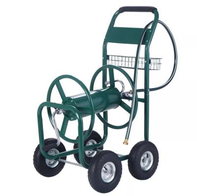 China Industrial Metal 4 Wheel Hose Reel Mobile Cart For Outdoor Storage And Tool for sale