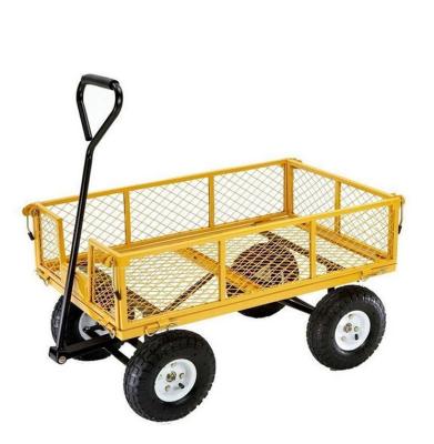 China Portable Garden Utility Trolley Cart with Removable Sides and Heavy Duty Construction for sale