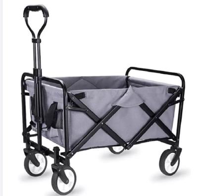 China Outdoor Portable Heavy Duty 150kg Beach Wagon Trolley with Four-Wheel Rolling Wheels and Foldable Mesh for sale