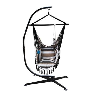 China Enjoy Your Holiday with This Canvas Swing Chair Hanging Chair and Carbon Steel Stand for sale