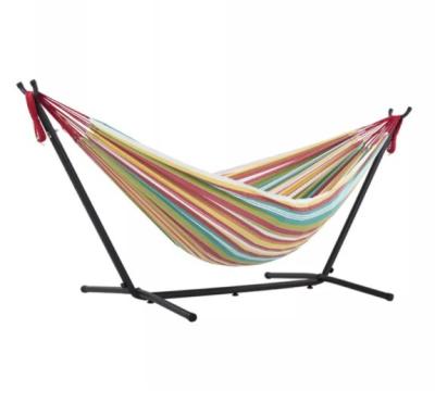 China Mail Packing Modern Style Canvas Hammock with Stand Colorful and Portable for sale