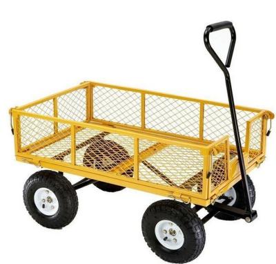 China Outdoor Yard Garden Utility Carts And Wagons Garden Trolley Cart Four-Wheel for sale