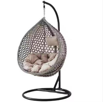 China Modern Outdoor Activity Porch Hammock Swing Egg Chair with Frame and Cushion Rattan for sale