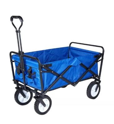 China 8 Inch Narrow Wheel Heavy Duty Steel Shopping Cart Foldable Household Camping Luggage Trolley Tools Usage for sale