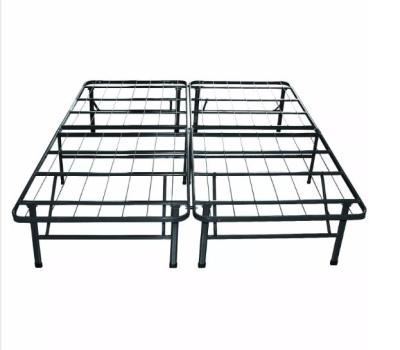 China Bi-Fold Platform Bed Foldable Metal Bed Frame for Black All Size Bedroom Furniture for sale