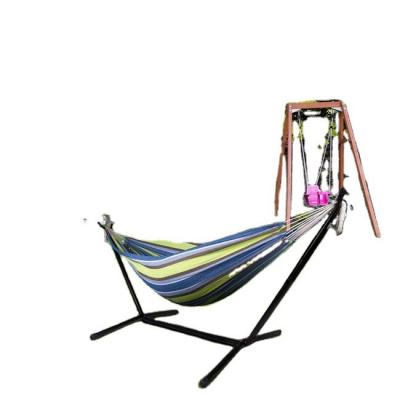 China Mail Packing Outdoor Canvas Hammock With Stand For Beach Beach Outdoor Hammock Stand for sale