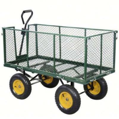 China Outdoor Garden Mesh Firewood Plants Four Wheel Trolley with 17KGS Weight Capacity for sale