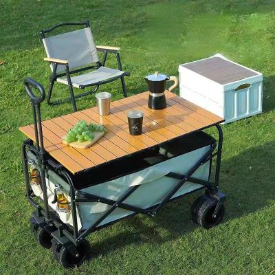 China Outdoor Garden Activities Folding Utility Wagon Cart Heavy Duty with Four Wheels for sale