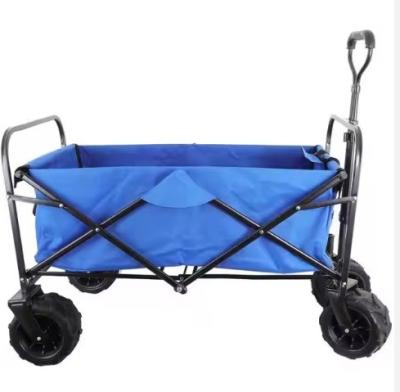 China 260KGS Capacity Collapsible Folding Wagon for Camping Wide Wheels and Custom Logo for sale