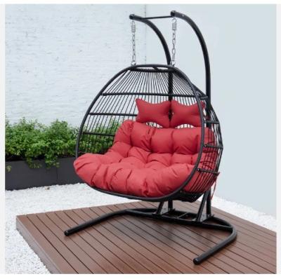 Chine 200kg Chaise à balancer noire pour jardin extérieur à vendre