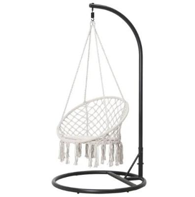 China Apartment Toddlers And Adults Fringes Patio Swings Hammock Swing Chair With Tassels for sale