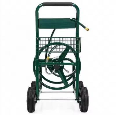 China Green Heavy Duty Garden Water Hose Reel Cart For Outdoor Tool Storage for sale