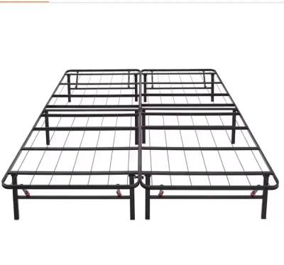China 75 X 39 X 14 Inches Folding Metal Bed Frame With Foldable Convenient Metal Legs for sale
