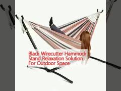 Black Wirecutter Hammock Stand Relaxation Solution For Outdoor Space