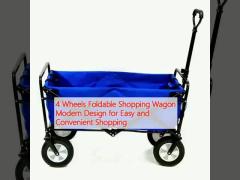 4 Wheels Foldable Shopping Wagon Modern Design for Easy and Convenient Shopping