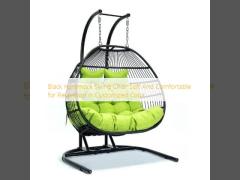 Black Hammock Swing Chair Soft And Comfortable for Relaxation in Customized Color