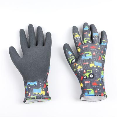 China New Quick Dry Children Plant Garden Gloves Children's Work Protection Gloves Latex Coating Gloves for sale