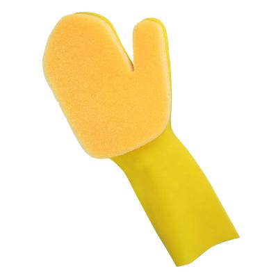 China Reusable Latex Breathable Multifunctional Car Sponge Winter Gloves Dishwashing Household Cleaning Glove for sale