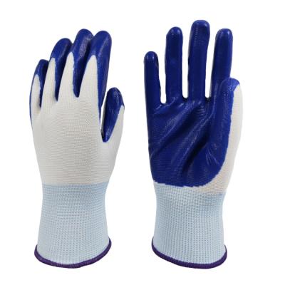 China 13 Gauge Flexible Nylon Liner Nitrile Or Latex Coated Safety Gloves Heat Protection Dipped Work Gloves for sale