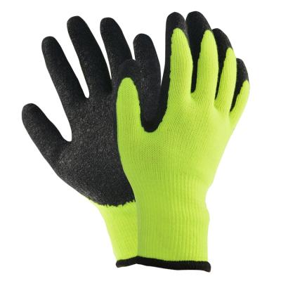 China Wholesale Outdoor Winter Napping Working 10 Gauge Terry Assembly Latex Crinkle Palm Coated Safety Gloves for sale