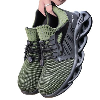 China Steel Toe Safety Shoes Women's Outdoor Green Work Shoes for sale