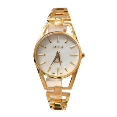 China Water Resistant Women's Watch Fashion Trend Steel Belt Imported Quartz Movement 30m Plating18k Gold Waterproof Wholesale for sale