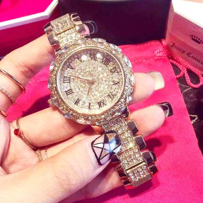 China The full starry women's watch business women's fashion small three needle rhinestone women's watch for sale