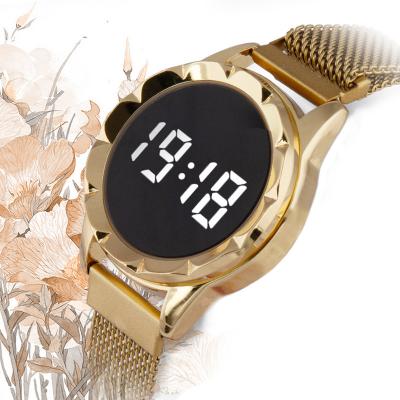 China LED Display In Current Wholesale New Women's Casual Round Touch Screen Magnet Led Watch for sale