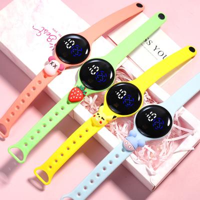 China Round LED Display Doll Watch New Touch Led Fashion Children's Plastic Waterproof Electronic Watch for sale