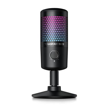 China USB Microphone Takstar GX1 USB Microphone for PC, Mac, Gaming, Recording, Streaming, Podcasting, with Cardioid Condenser Mic Capsule, RGB Light for sale