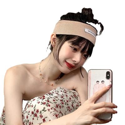 China 2022 fashion sports travel card stretchy natural simple beauty fashion accessories display fluffy elastic facial sublimated headbands for sale