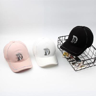 China New 6-Panel Hat Trend High Quality Custom Sublimation Diamond Trucker Cheap Distressed Black And White Bling Hat for sale