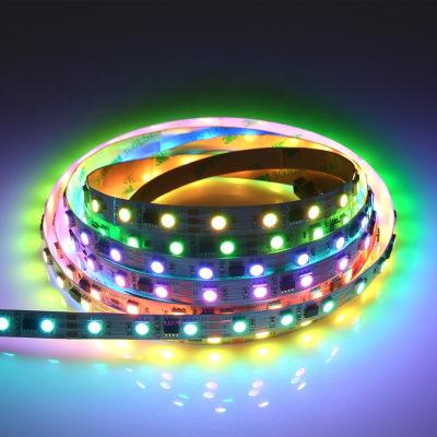 China Popular theme park multicolor smart waterproof flexible led strip lights 12v 5m rgb led strip light for sale