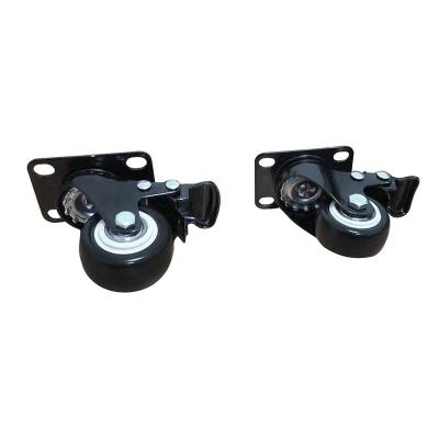 China JX003 Medium duty High quality Flange Mount Casters trolley wheels for Furniture Swivel Brake or No Brake PVC castor wheel for sale