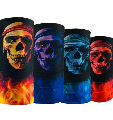 China Fabric Seamless Hot Sale Tube Multifunctional Custom Fashion Digital Printing Sports Headwear Skull Bandana For Men for sale