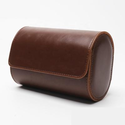 China Factory wholesale newest PU watch two watch box leather watch box couple collection watch roll travel storage box for sale