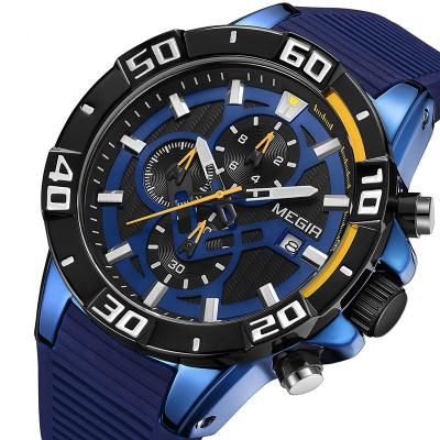 China 2022 Date Automatic Mens Watch Top Luxury Chronograph Sports Watch Hot Selling Quartz Men's Silicone Watch for sale