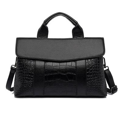 China 2021 Polyester Fashion Shoulder Alligator Handbag Large Capacity Women Ladies Luxury Crocodile PU Leather Handbag 10237 for sale