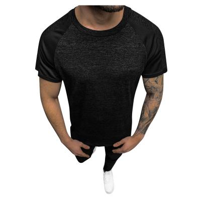 China New Anti-Wrinkle Fitness Clothes Men's Running Sports Tops Tight-fitting Sweat-absorbent T-shirts Short Sleeve for sale