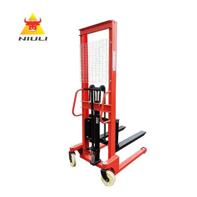 China Machinery Repair Shops NIULI Empilhadeira Forklift 1ton 2ton 3ton Manual Hydraulic Hand Forklift Pallet Stacker for sale