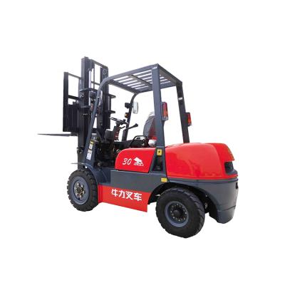 Chine Factory NIULI automatic transmission forklift CPCD30 2 mast step 3meter diesel forklift 3.0T à vendre