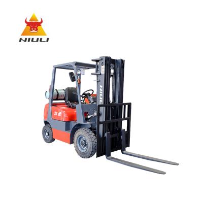 중국 Factory NIULI 2.5 ton cpapacity gasoline LPG forklift with Nissan K25 engine 판매용