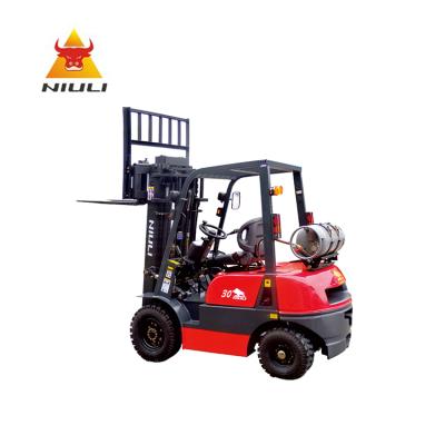 Cina NIULI Factory 3 Ton LPG Forklift Gasoline Forklift With Nissan Engine Forklift in vendita