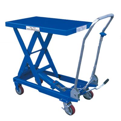 China NIULI 500kg industrial flexible hydraulic hand scissor lift double trolley tables for man lift price for sale