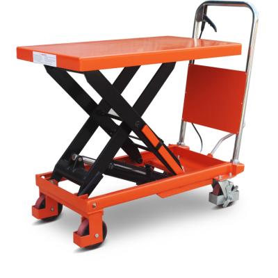 China NIULI Machinery Repair Shops Manual Hydraulic Trolley Portable Scissor Lift Table for sale