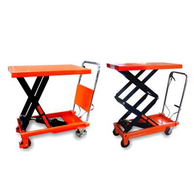 China NIULI Industrial Portable Hydraulic Trolley 500kg Lift Table Trolley for sale