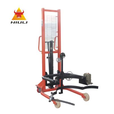 China NIULI Factory Direct Industrial Sized Drum 350kg Lifter Oil Drum Customized Hydraulic Stacker With Clamp for sale