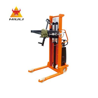 China NIULI Factory Electric Hydraulic Motorized Oil Drum Lifter Forklift Lifter Truck Lifter Equipment Oil Drum Stacker for sale