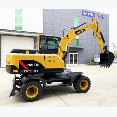 China Rears new 7 ton wheel excavator / wheel digger /excavator on wheels with CE ISO for sale